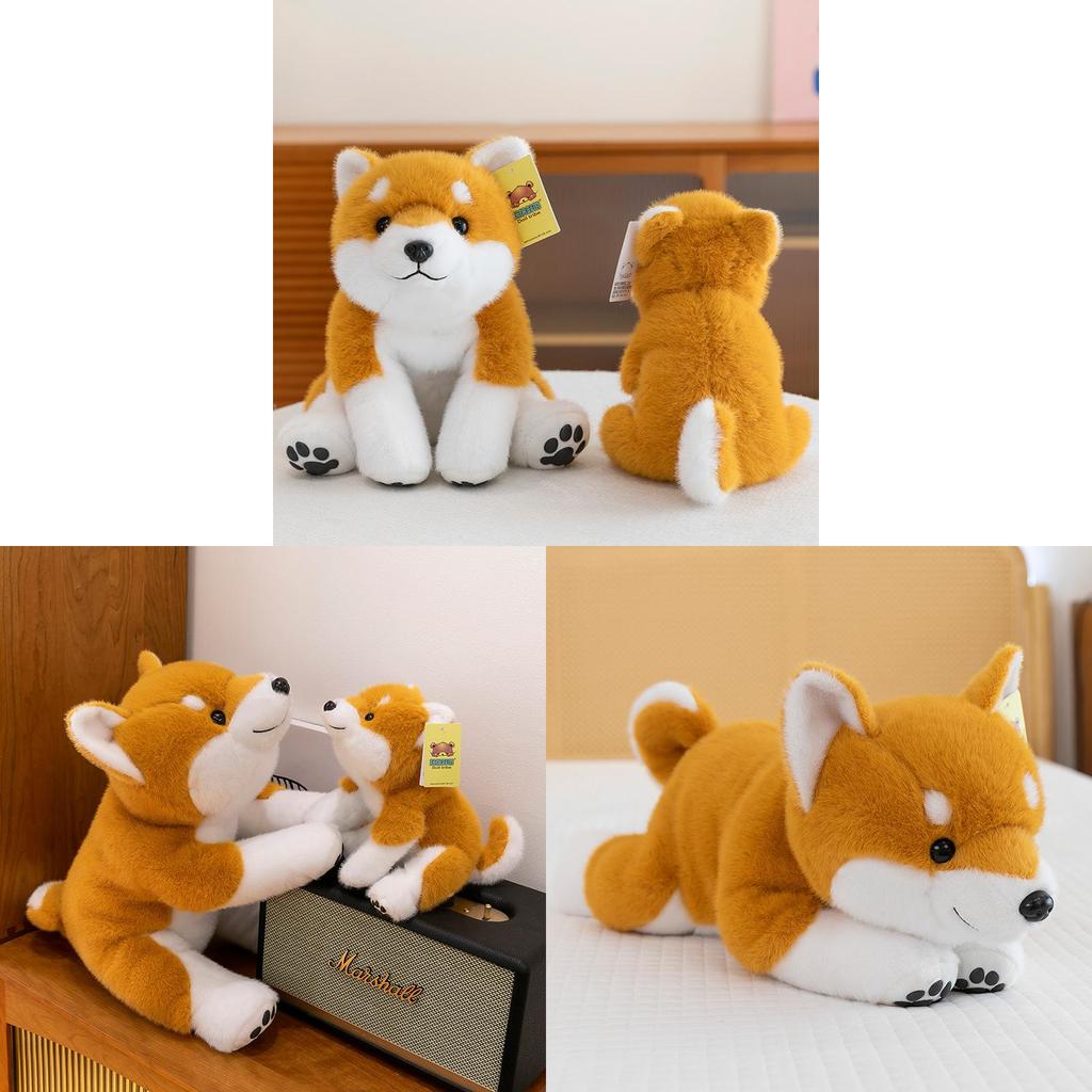 Shiba Inu Plüschtier mit PP-Baumwollfüllung für Kinder und Erwachsene Weiche Tierdekoration