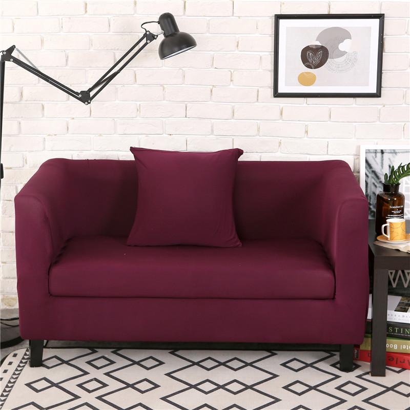 Elastic Sofa Covers Red/Green/Purple/Grey Stretch Couch Covers for Sofas Slipcovers 1/2/3/4 Seater Furniture Protector Cover