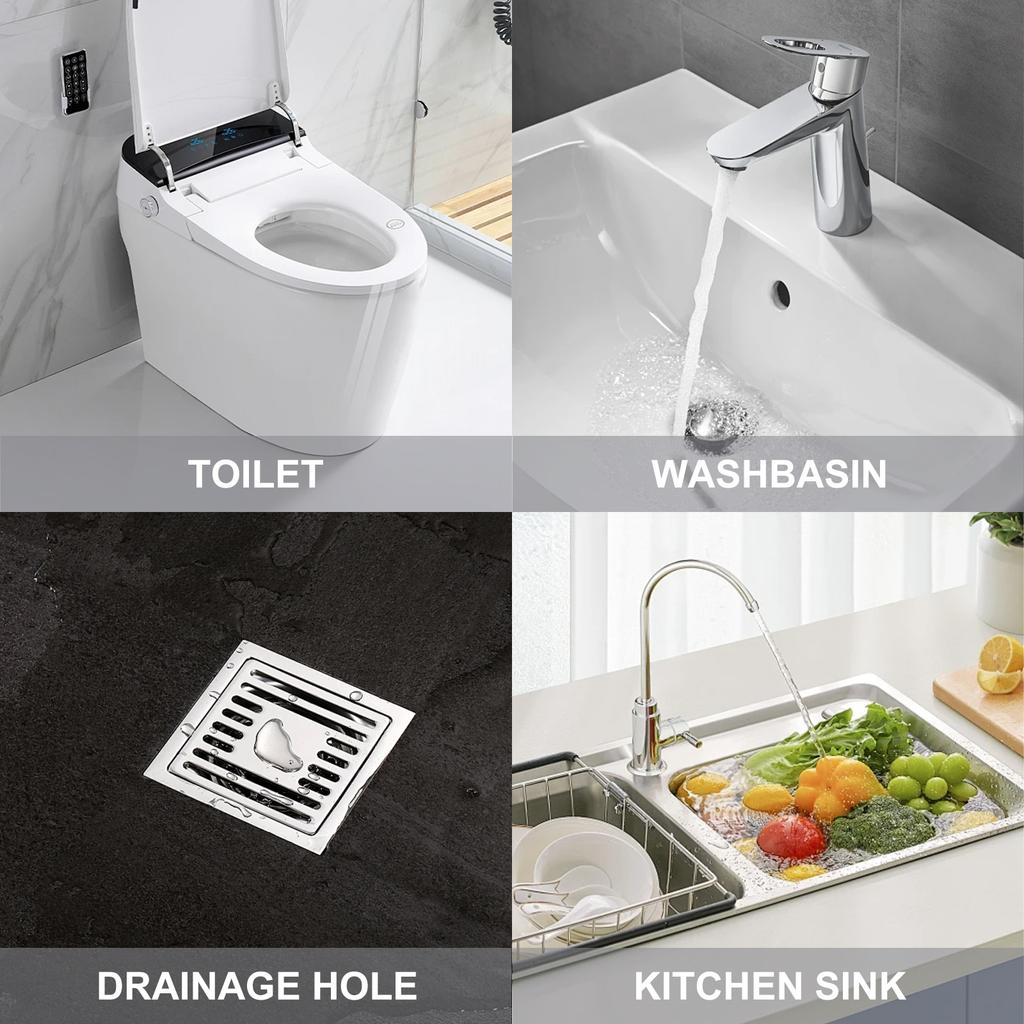 Jakehoe Powerful Sink Drain Cleaner High Efficiency Clog Remover Kitchen Sewer Power Pipe Channel Powder Cleaning Tools