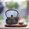 Teekanne aus Gusseisen, Wasserkocher im japanischen Stil, unbeschichtet, gelber Fleck, Geschenkdekoration, 0,3 l
