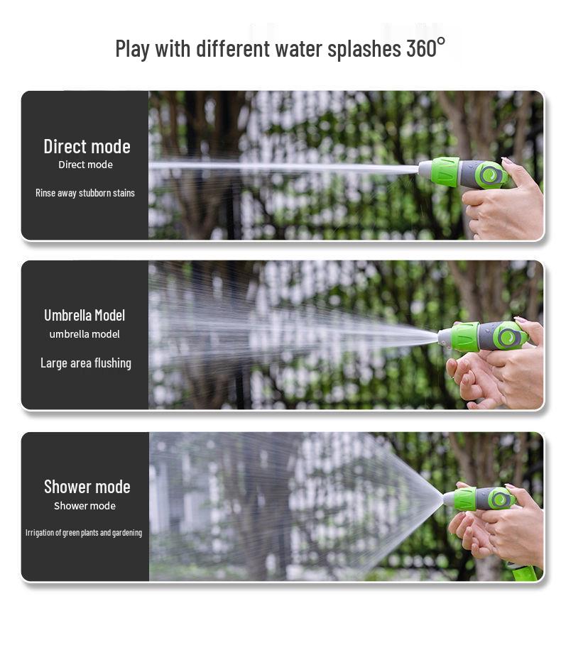 Teleskopická vysokotlaká vodní hadice a multifunkční tryska pro mytí aut a domácí použití
