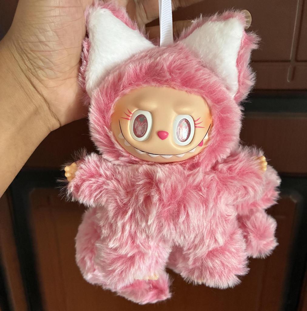 Labubu ZIMOMO Custom Doll: Little Chief Pink Butterfly Angel Gift