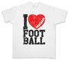 I Love Football II T-Shirt Hearts Heart Love Addicted Addiction Ball Foot