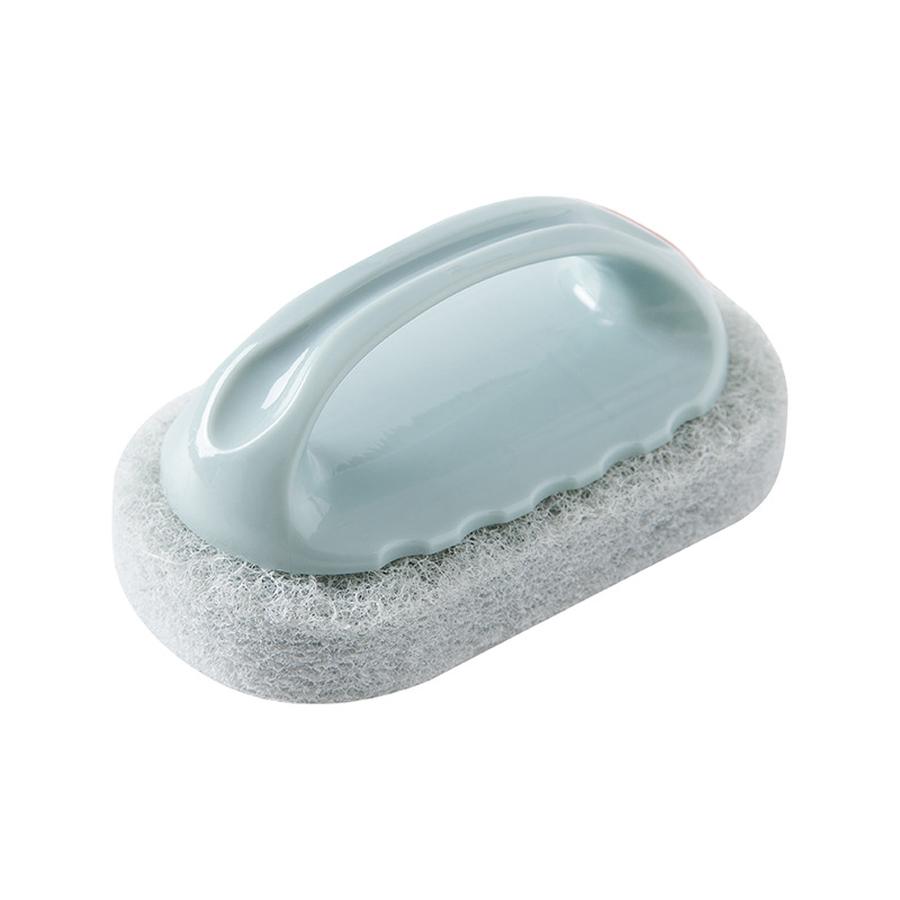 Household Ceramic Tile Cleaning Brush Nordic Kitchen Sponge Brush with Handle Multi-Functional Beige Bath Tub Range Hood Scrubber