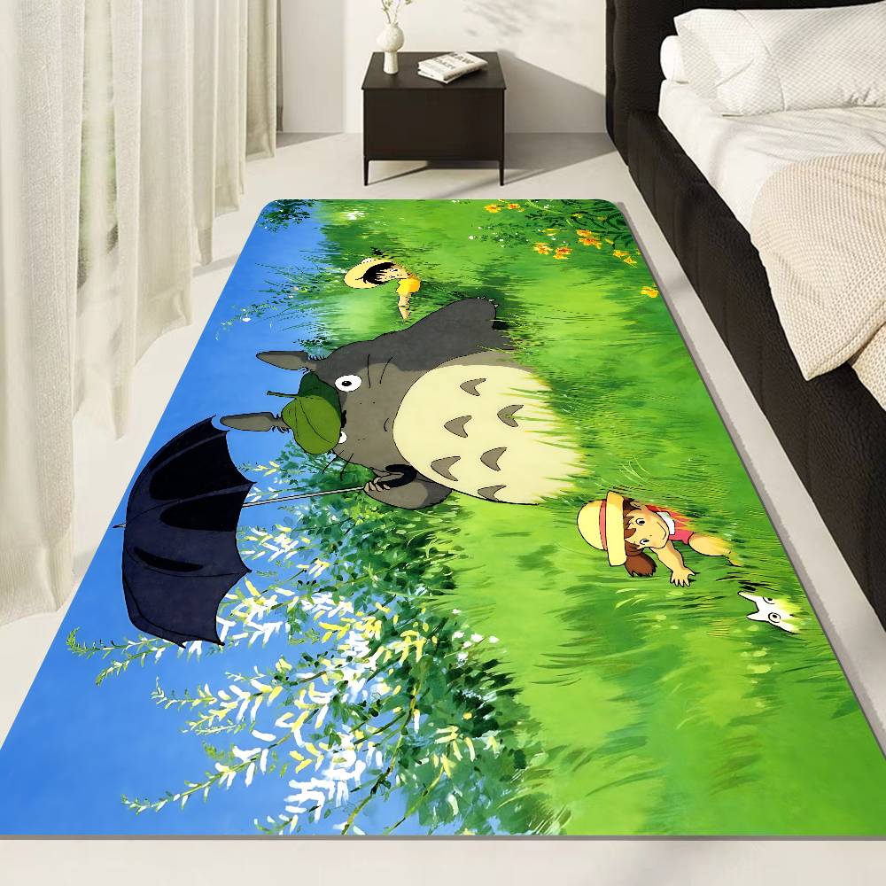 Klassische T-Totoro Cartoon Niedliche Fußmatte Rechteckig Anti-Rutsch Zuhause Weich Badezimmer Matte Eingangstür Innen Außen Matte Willkommens-Fußmatte