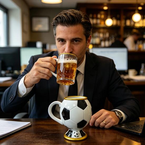 Soccer Ball Mug, Resin Coffee Beer Cup for Football Fans, Large Capacity Heat Resistant Fan Collectible Mug, Party Gift