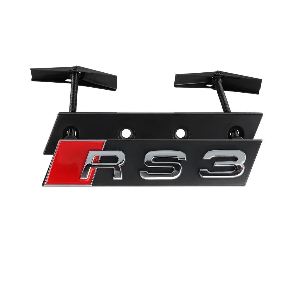 3D ABS RS3 RS4 RS5 RS6 RS7 RS8 Emblem Auto Frontgrill Abzeichen Tuning Zubehör für Audi A1 A3 8P A4 B5 B6 B7 B8 A5 A6 C5 C6 C7 S