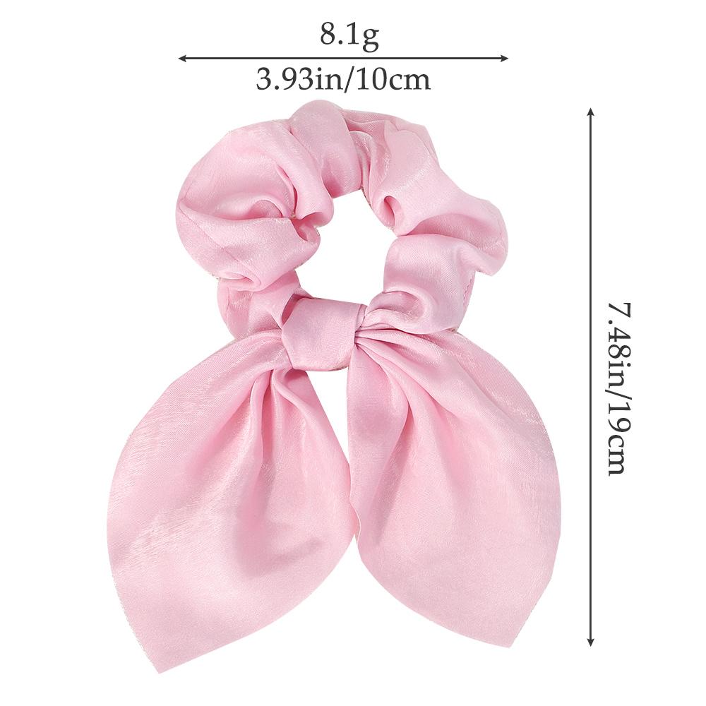 3pcs/set Elegant Chiffon Long Ribbon Hair Scrunchies for Women Girl Spring Ponytail Holder Hair Ties Hair Rope Bowknot Headwear
