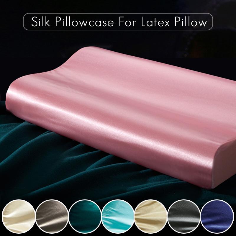 1 Pcs Luxury Satin Pillowcase Solid Color Satin Pillow Cover 30cmx50cm/40cmx60cm Pillowcase