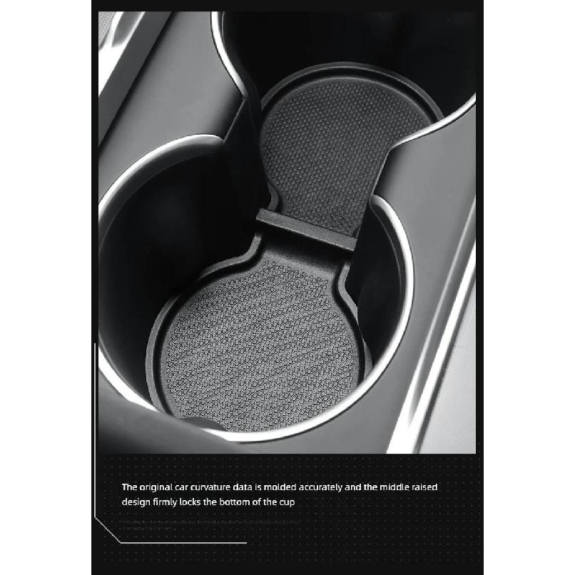 Car Cup Holder Mat for Tesla New Model Y Juniper Launch 2026 Bottle Cup Insert Protector Cushion Interior Accessories 2025 Parts