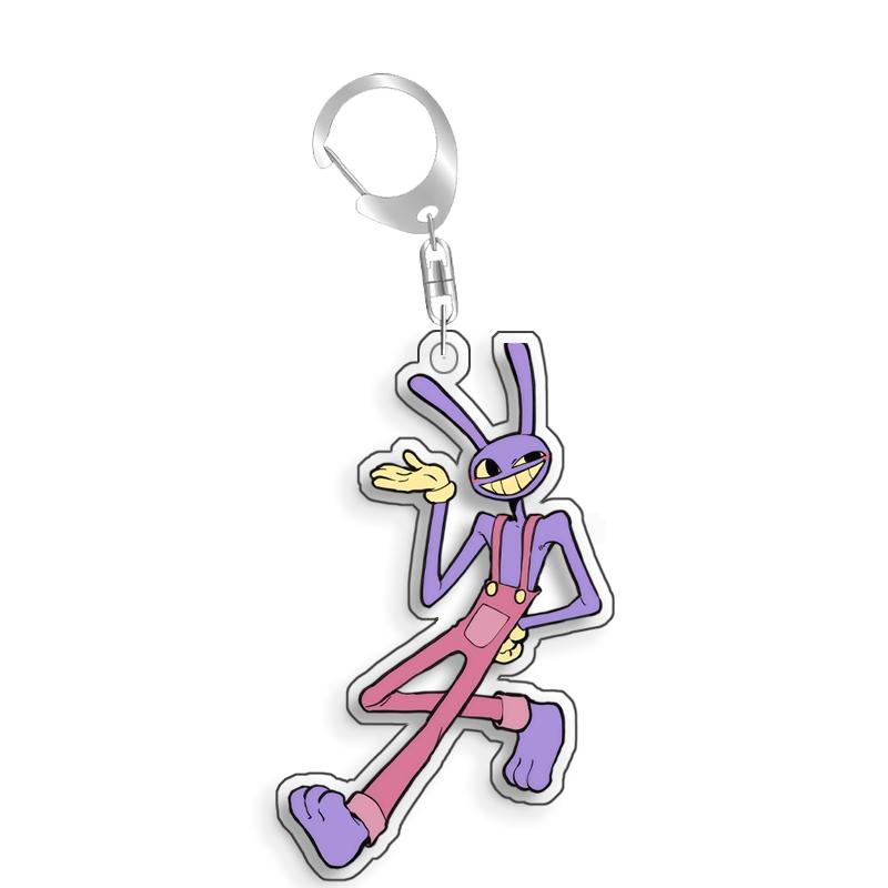 For The Amazing Digital Circus Pomni Jax Ragatha Kinger Caine Acrylic selfmade cute Cartoon Anime Keychain Pendant Toy gift 5cm