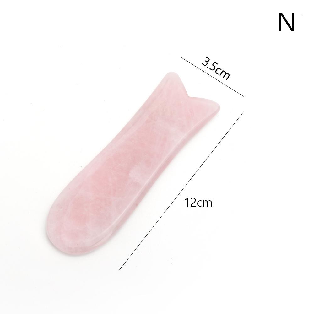 Natural Rose Quartz Jade Gua Sha Board Acupuncture Massage Facial Gouache Pink Quartz Massage Face LiftingStone Guasha Scraping