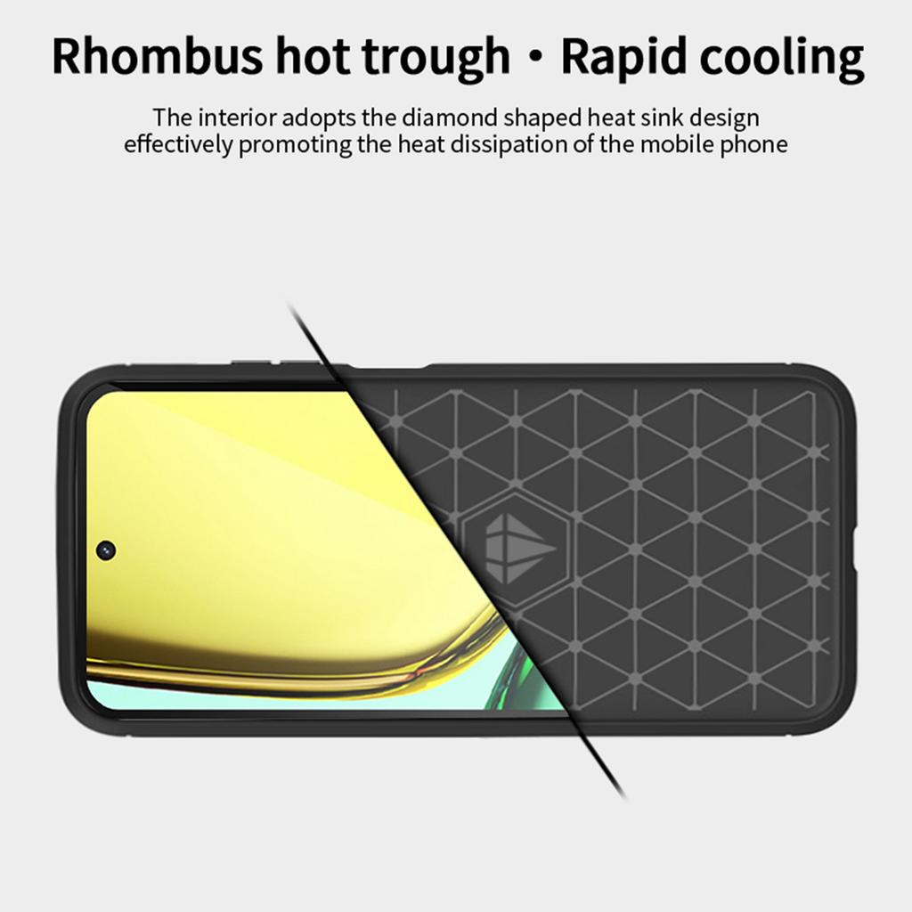 MOFI JK TPU Series-1 For Realme C67 4G TPU Case Brushed Carbon Fiber Texture Phone Cover