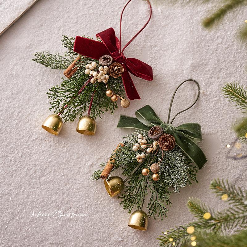 2025 New Christmas Bells & Wreath Pendants: Festive Tree & Scene Hanging Ornaments