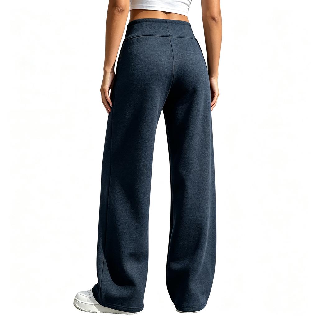 Women's Casual High Waist Wide Leg Stretchy Sweatpants with Pockets for Workout and