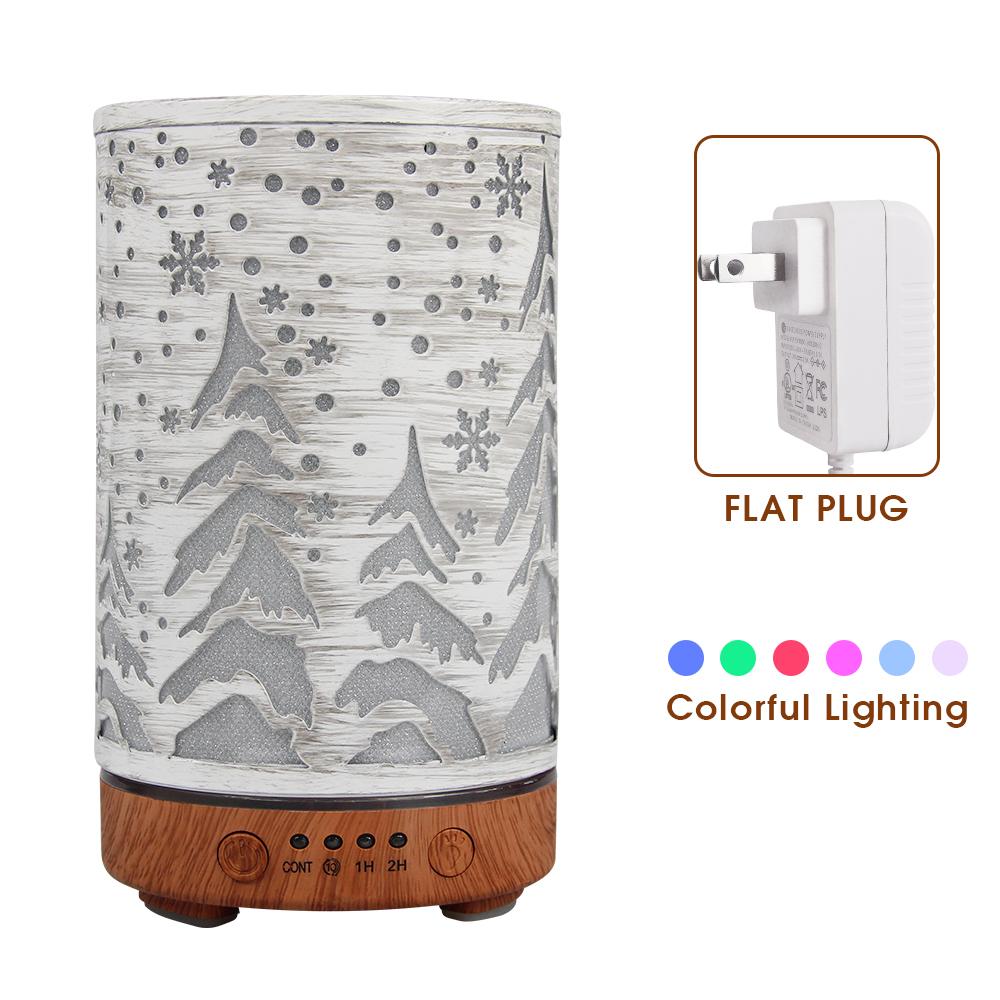 Timing Function Aroma Diffuser Hollow Tree Humidifier Bedroom Fragrance Diffuser with LED Lights Humidificador para aromaterapia
