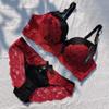 European and American Style Women Lingerie Set Sexy Lace Underwear Set Adjustable Gathered Push Up Bra and Panty Set