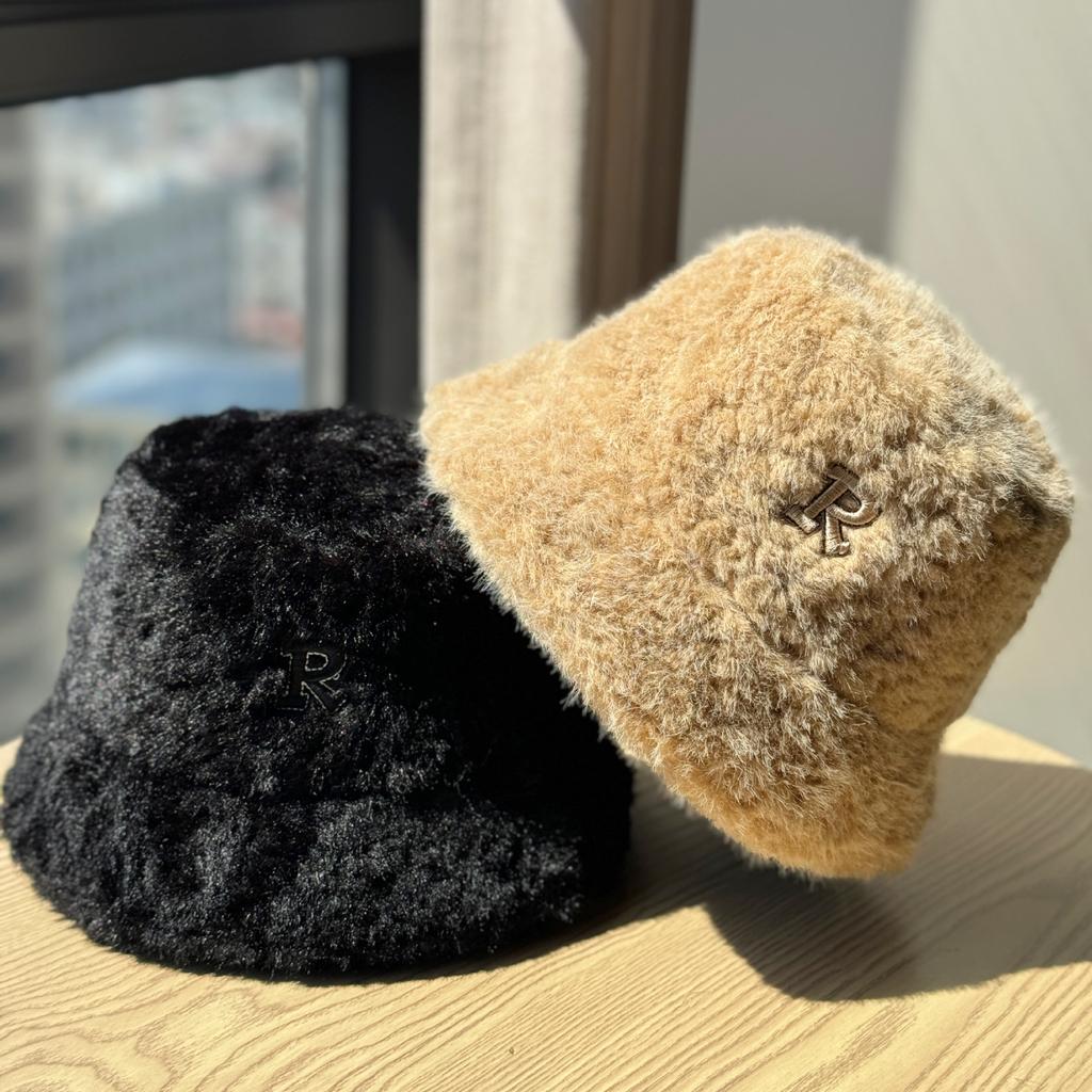 White Plush Hat for Men in Autumn and Winter Imitation Rabbit Fur New Fisherman Hat Men's Korean Style All Match Face Showing Small Cold Hat Basin Hat