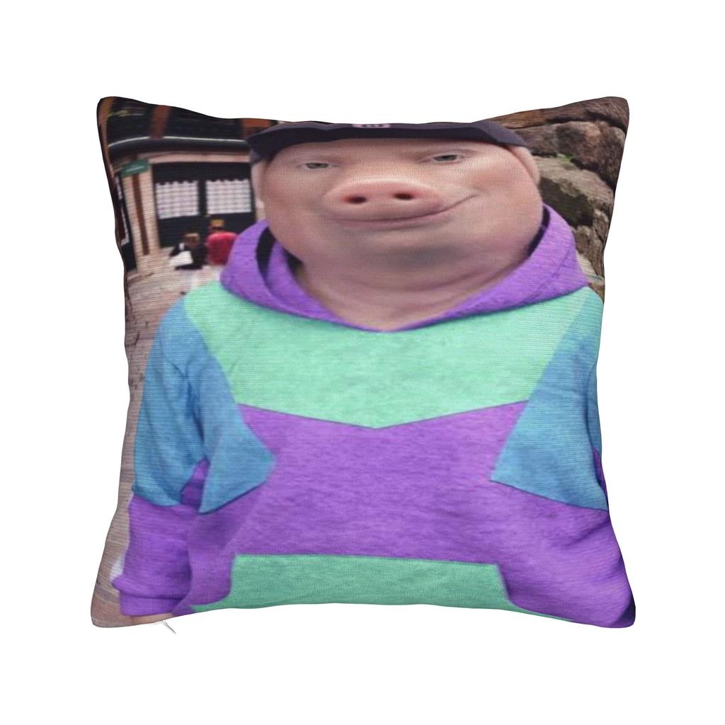 John Pork Dzwoni Śmieszny Meme Nadrukowana Poszewka na Poduszkę Poszewka na Poduszkę Dekoracja Samochodowa Y2K Kwadratowa Wiele Rozmiarów