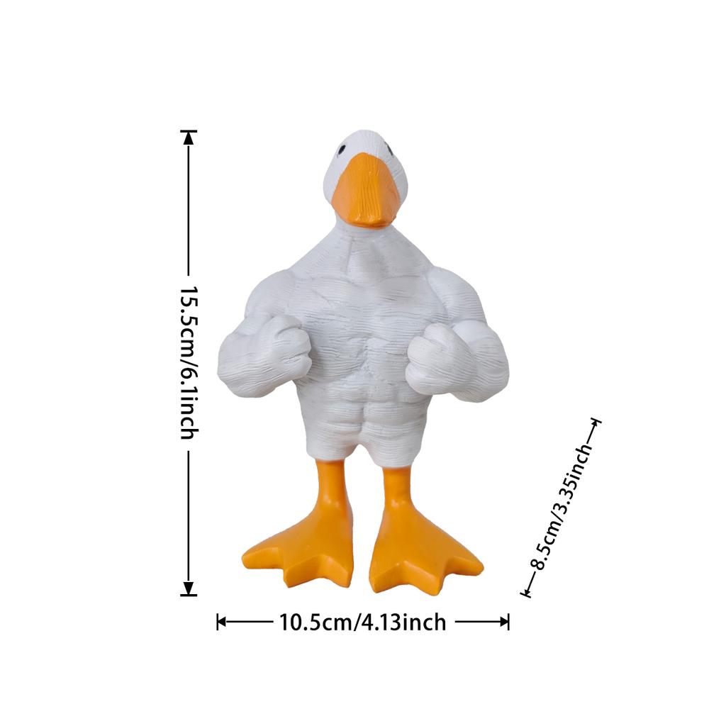 1 Piece of Creative and Quirky Muscle Duck Key Storage Ornament, Eye-Catching Desktop Decoration, Spreading Joy, Unique Home Decor Piece
