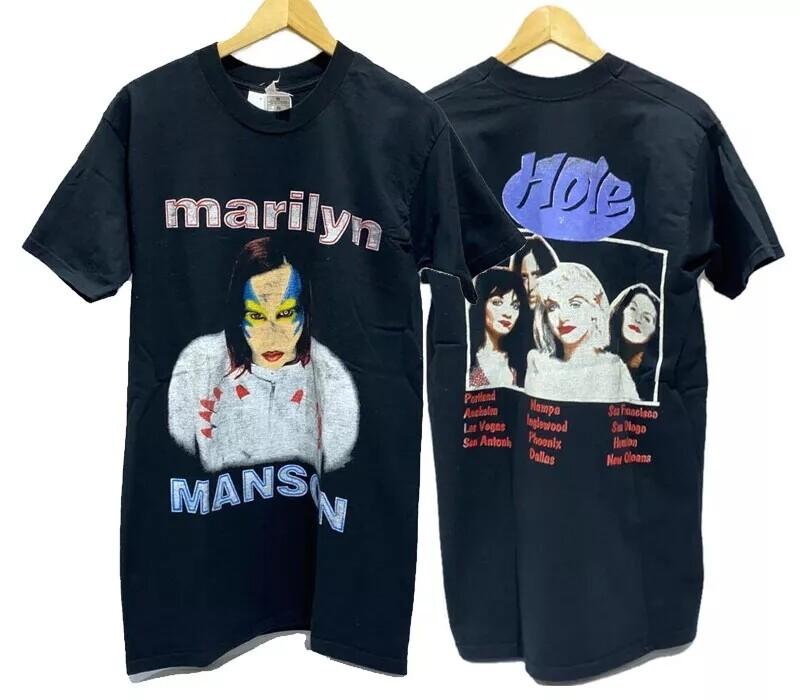 

Marilyn Manson Hole Bea Utiful Monster Tour 2 Side Black Unisex Tshirt Reprint Unisex T-Shirt XL