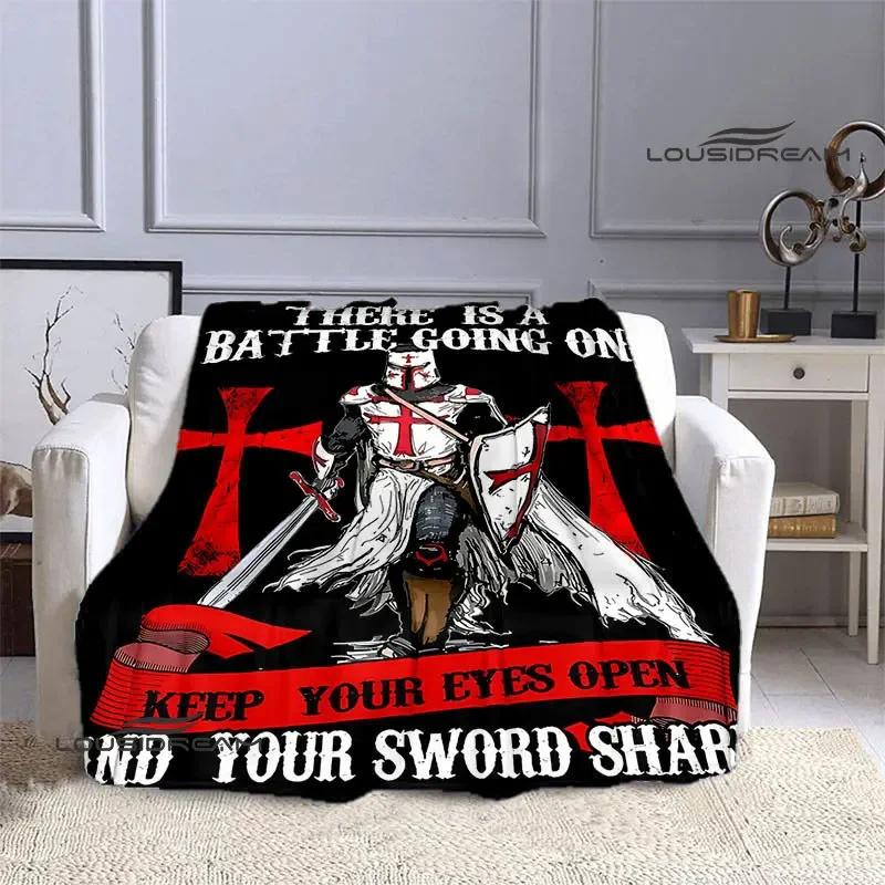 Kreuzzug Kreuz Templer Ritter Bedruckte Decke Flansch warme Decke Bettwäsche Picknickdecken Home Travel Born Geburtstagsgeschenk