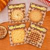 4Pcs Biscuit-Shaped Memo Pads Set Creative Food Design Self-Adhesive Sticky Notepads for Students Office Party Learning Marking And Message Small Gift