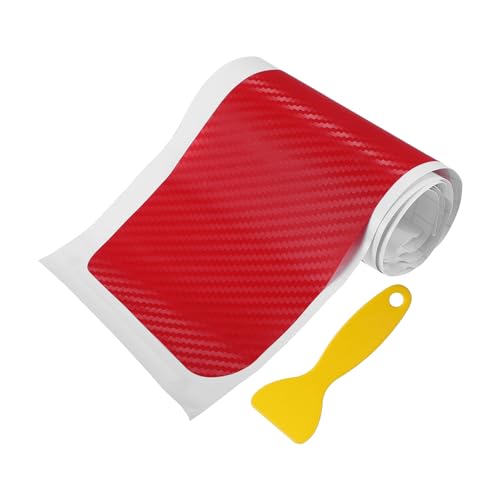 

Motoforti Универсальная защита порога заднего багажника автомобиля, накладка на бампер, отделочная полоса, наклейка, крышка, длина 104 см (40,94 дюйма), ПВХ с рисунком карбонового волокна, защита от царапин