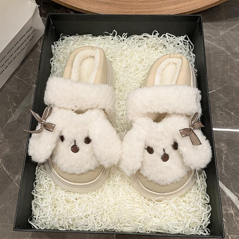 

Женские зимние домашние теплые стеганые тапочки с толстой подошвой, легкие, водонепроницаемые, нескользящие, спортивные и для отдыха, плюшевые мультяшные хлопковые тапочки 38/39