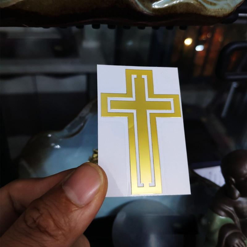 5 listů Pouzdro na telefon Zlatá nálepka Křížový vzor Třpytivá kovová nálepka Výplň z epoxidové pryskyřice Dekorativní nálepka Snadné použití