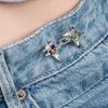 Crystal Crossed Star Waist Tighten Pins Nonrust Plating Easy To Install Adjustable Clip For Loose Pants Waist Adjusters