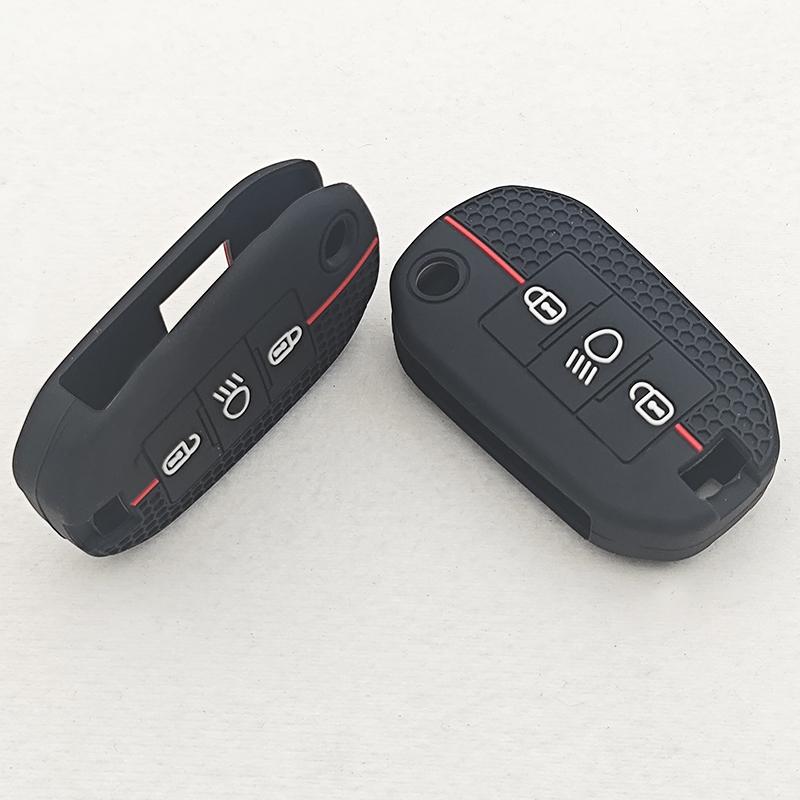 1pcs Silicone Key Cover Car Key Case For Citroen C5 C3 C4 C8 Berlingo and Peugeot Partner Rifter 208 308 508 407 2008 3008
