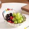 Große Kapazität Obstschale mit Gabel Bequemer Griff Dessert-Salatschüssel für das Wohnzimmer