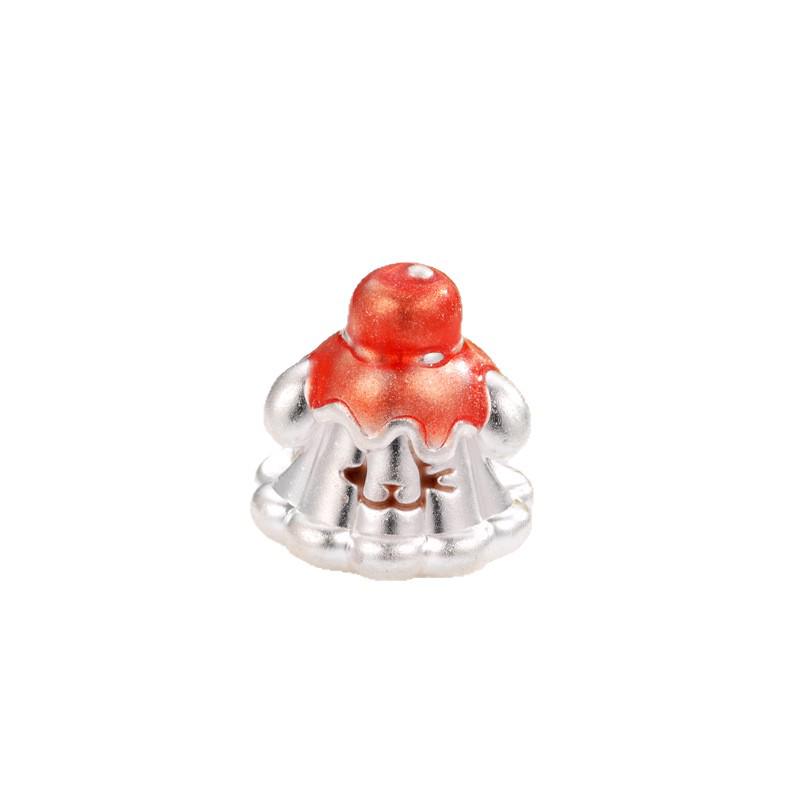 Sterling Silver 999 Heart-Shaped Sugar Dog Beads for DIY Jewelry and Handwoven Rope Accessories.