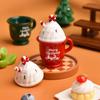 2/5Set Mini Snow-Topped Coffee Cup Decoration Miniature Christmas Cup Scene Landscape Resin Dollhouse Accessory Xmas Craft Gift