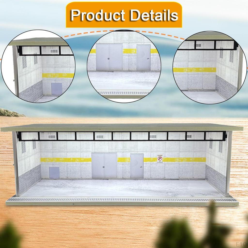 1/64 Diecast Modellauto Vitrine Garage für Spielzeugautos mit Licht Sammlungszubehör Sammlerstück