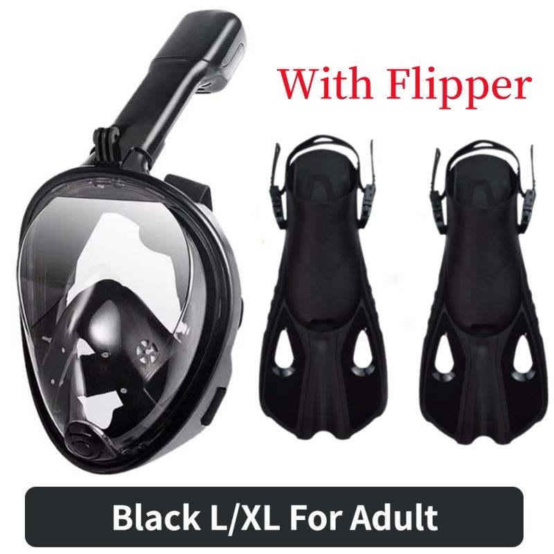 Underwater Scuba Anti Fog Face Diving Mask Snorkeling Respiratory Masks Safe Waterproof Swimming Equipment for Adult Kids