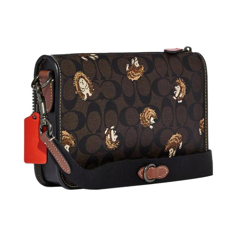 New COACH Heritage With Cow Leather Combo Bag, Shoulder Bag, Crossbody Bag Medium Men's Brown CC131-QBMAA