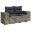 VidaXL Salon de Jardin avec Coussins 10 pcs, Canapés de Terrasse, Ensemble de Meubles de Patio, Mobilier d'Extérieur, Gris 3223109