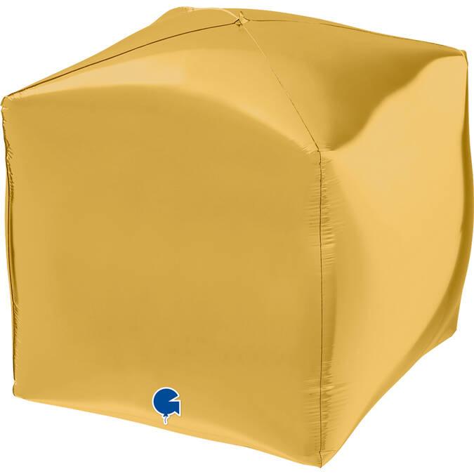 Ballon Foil Cube 4D Doré, 15 , Ok. 38Cm