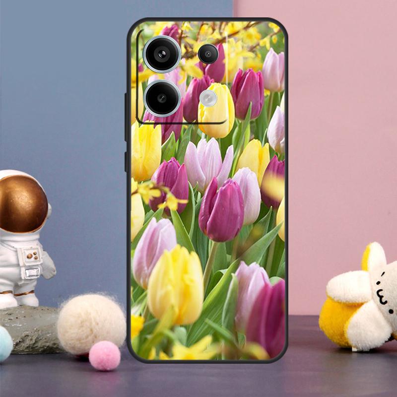 

Tulip Flower Colorful Case For Xiaomi Redmi Note 13 Pro 12 11 9 10 9S 10S 11S 12S Redmi 12 13 10C 12C 13C Cover Redmi Note 10S