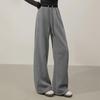 Women's High-Waist Drawstring Fleece-Lined Wide-Leg Casual Pants