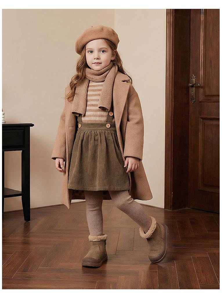 2025 Winter Baby Schneestiefel: Warm, wadenhoch, mit Samt gefüttert, flache Sohle, runde Spitze