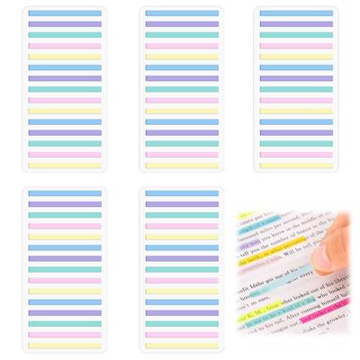 Sticky Notes Durable and Practical Sticky Notes In Various Colors PP Ultra-thin [5-pack] - (Macaron Card)