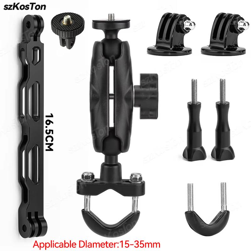 Motorcycle Bicycle Camera Holder Handlebar Mount Bike Bracket for GoPro 13 12 11 10 9 8 DJI Action 6 5 Pro NANO Insta360 X5 X4