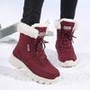 Scarpe invernali in velluto antiscivolo imbottite di cotone caldo per viaggi nel nord, stivali da neve per sci