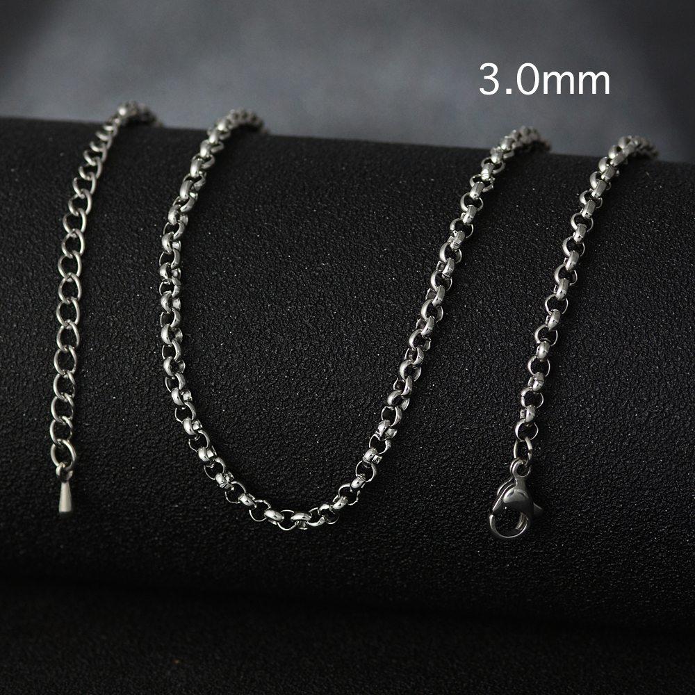 50cm Nuova Moda Catena in Acciaio Inossidabile 1,2-3mm Colore Argento Oro Rosa Collana Gioielli Placcatura Sottovuoto Accessori Choker Collare