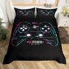 Gamer Duvet Cover For Boys Gaming Cool Games Gamepad Bedding Kids Teen Gifts Video Game Controller Modern Gradient Red And Blue