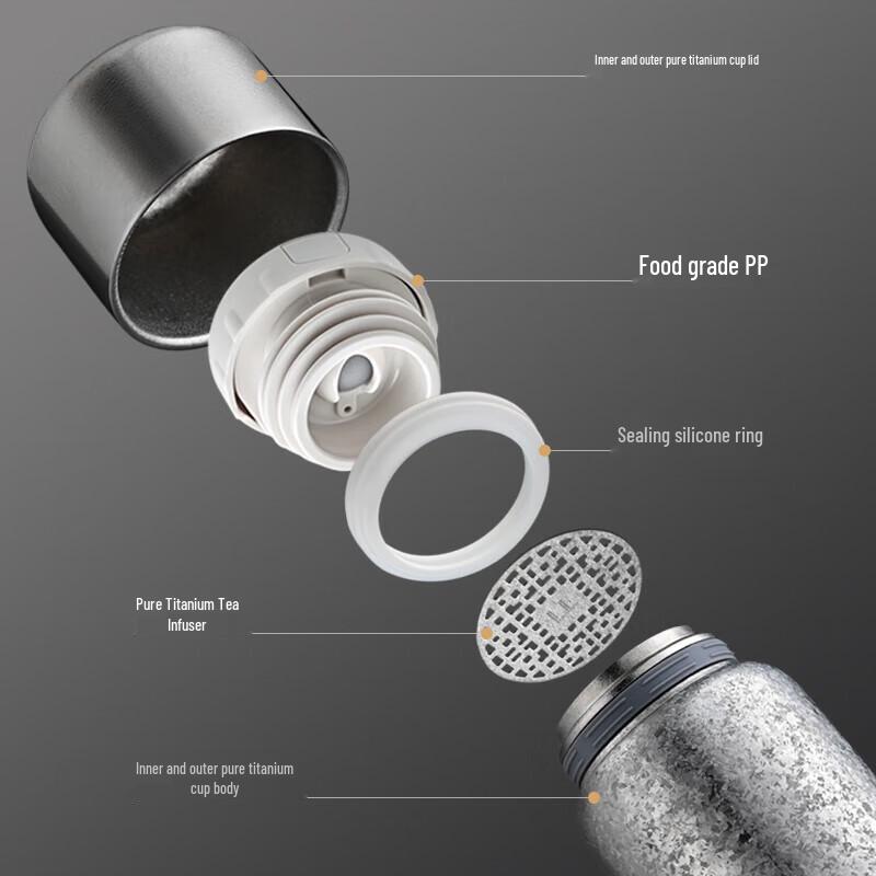 Edish Pure Titanium Insulated Thermos Bottle