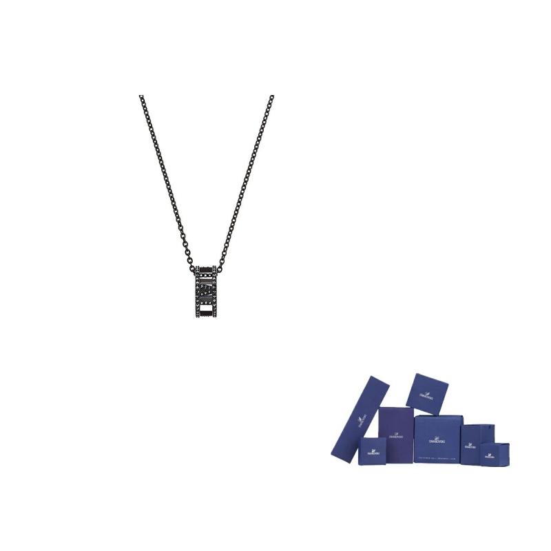 Swarovski My Hero PVD Electroplated Necklaces Mens Black F-Original brand box (color random) чёрный